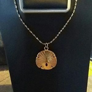 Gold Dipped Sand Dollar necklace
